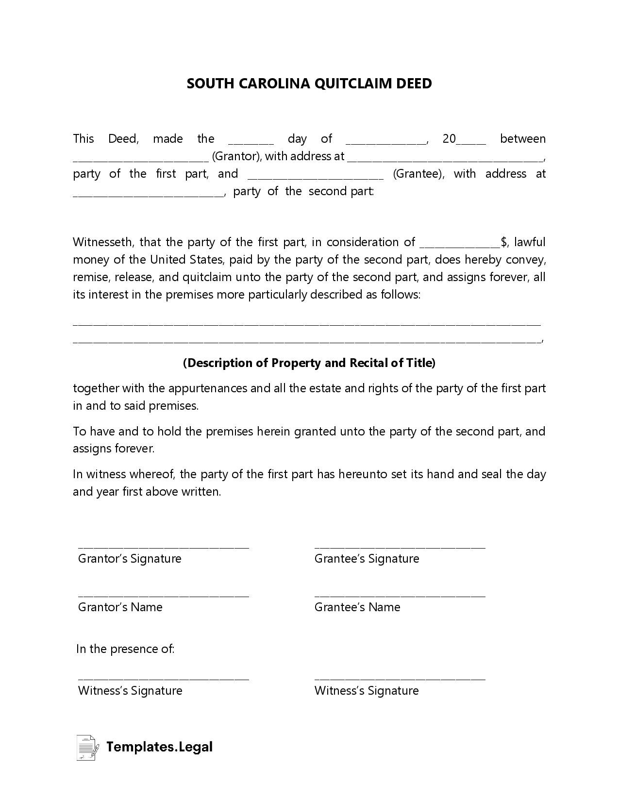 south-carolina-deed-forms-templates-free-word-pdf-odt